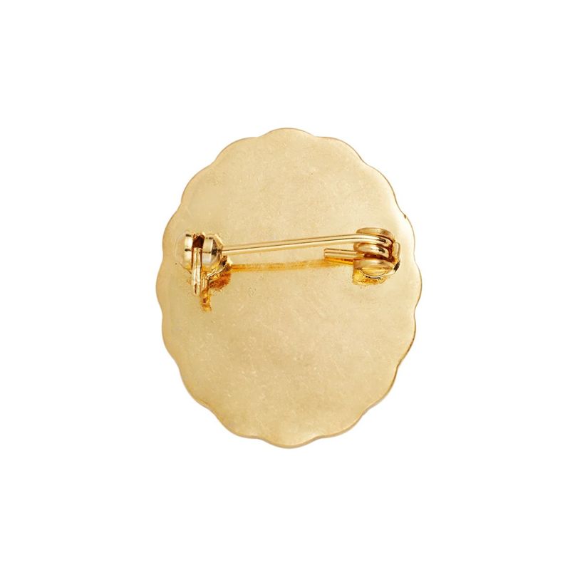 Fable Forget Me Not Cameo Brosje – Gullbelagt vintage brosje