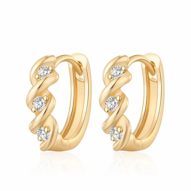 Hovedbilde Nora Norway Mini Gullhoops – elegante ...