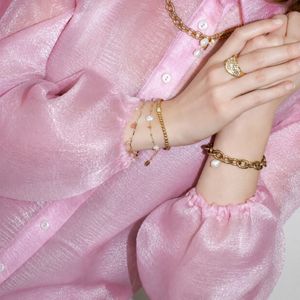 Hovedbilde DANSK Joy Waterproof Link Pearl Armb&aring;nd – ...