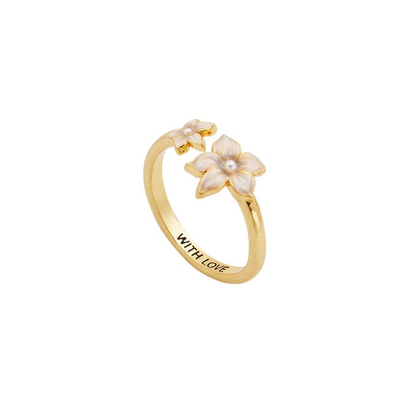 Fable Jasmine Pearl Ring – Gullbelagt ring med perler